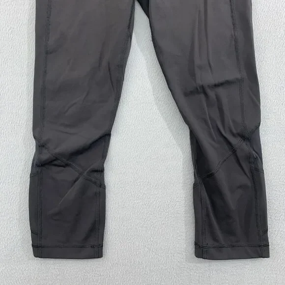 Lululemon Pants Womens 6 Pace Rival Crop Yoga Athletic Pocket Zip Activewear - Picture 3 of 13